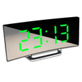 LED Digital Alarm Clock | Curved Mirror Display Large Screen Bedside Clock