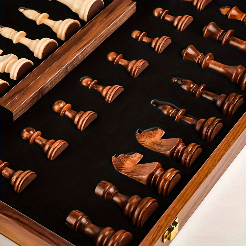 Wooden Chess Set | Classic Board Game for Home & Travel