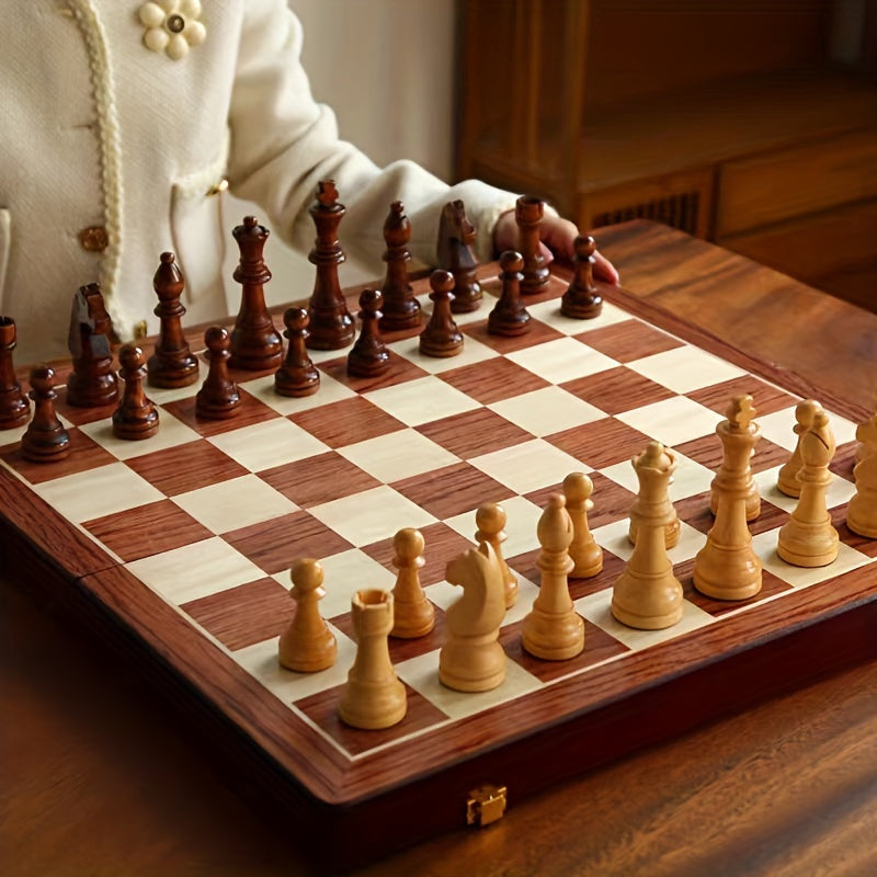 Wooden Chess Set | Classic Board Game for Home & Travel