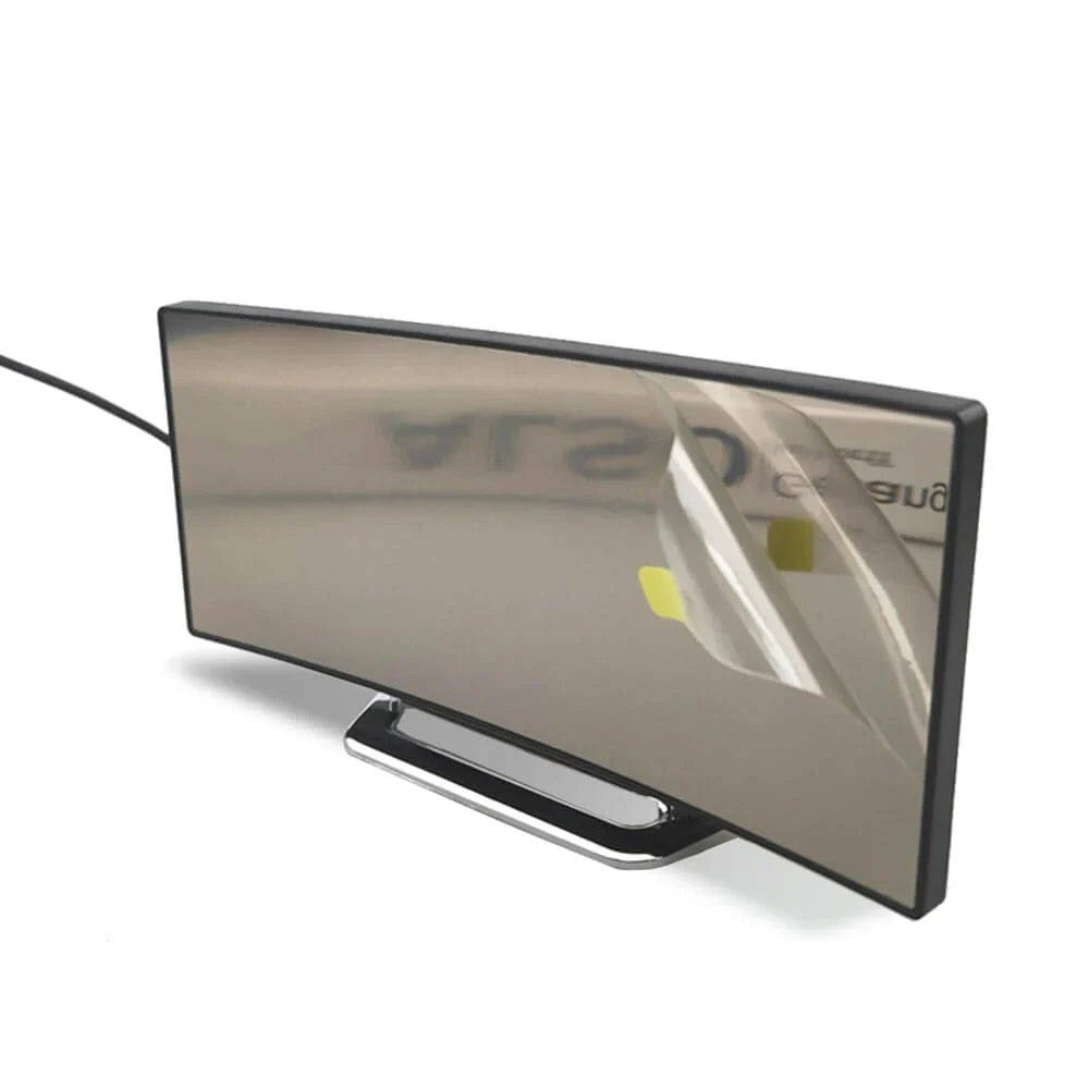 LED Digital Alarm Clock | Curved Mirror Display Large Screen Bedside Clock