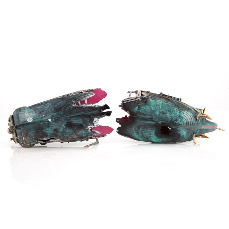 Shipwreck Aquarium Decoration | Large Resin Sunken Ship Fish Tank Ornament