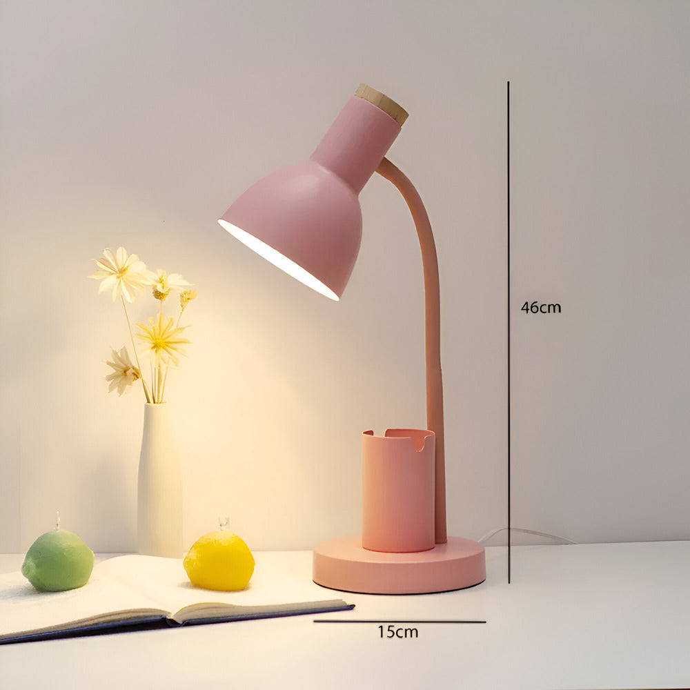 Nordic LED Table Lamp with Pen Holder | Modern Desk Light & Organizer