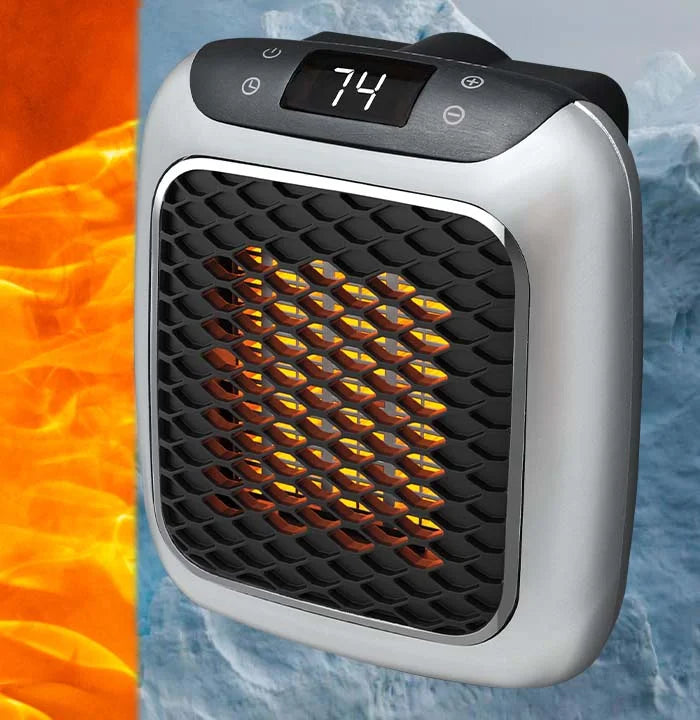 Compact Electric Heater | Mini Space Heater for Desktop & Small Rooms
