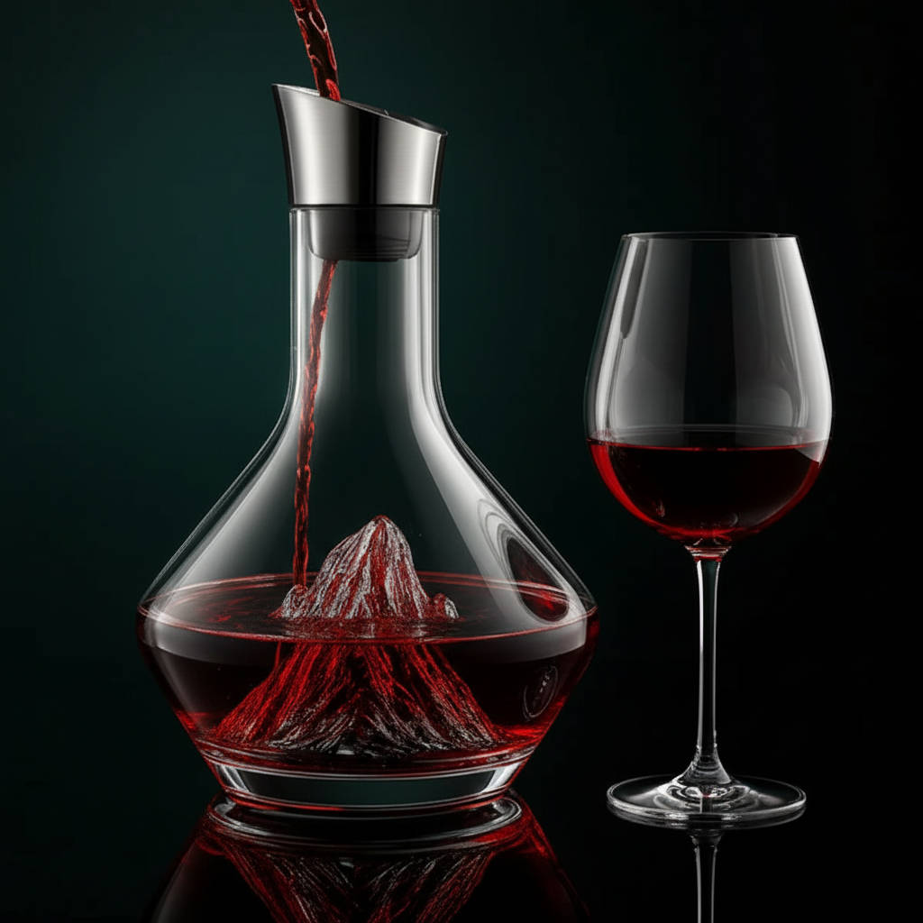 Crystal Glass Wine Decanter | Aerator Carafe for Red & White Wine