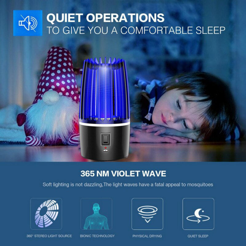 Rechargeable Mosquito Killer | 2-in-1 Trap and Electric Zapper