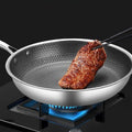 Non-Stick Stainless Steel Frying Pan | Effortless Cooking Pan for All Stoves