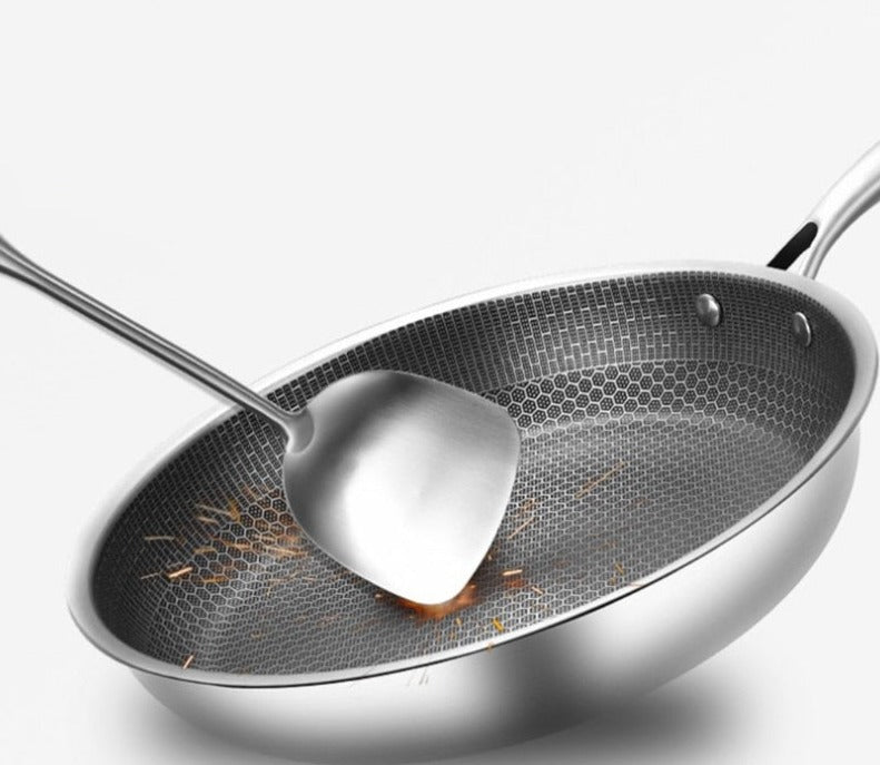 Non-Stick Stainless Steel Frying Pan | Effortless Cooking Pan for All Stoves
