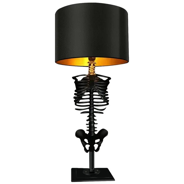 Gothic Skeleton Table Lamp | Handcrafted Decorative Skull Light