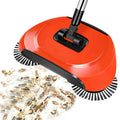 2-in-1 Rotating Broom | Manual Sweeper with Spinning Brush Head