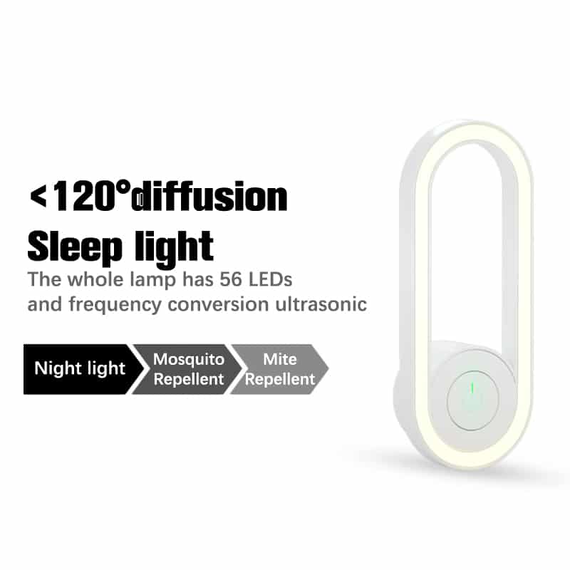 Ultrasonic Mosquito Repellent Night Light | LED Bug Repeller Plug-In