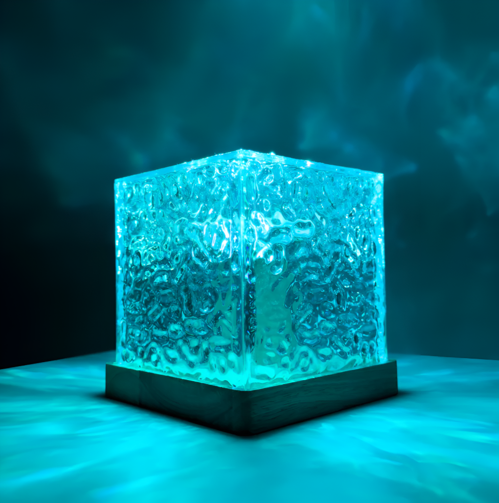 Water Ripple Night Light Projector | 16-Color LED Room Mood Light