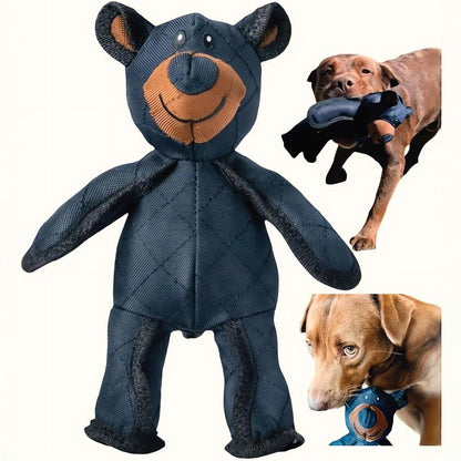 Durable Plush Dog Bear Toy | Squeaky Stuffed Pet Chew Toy