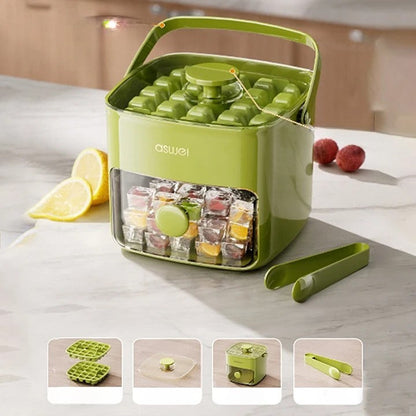 Push-In Ice Cube Tray | 2-Stage Easy Release Silicone Ice Mold
