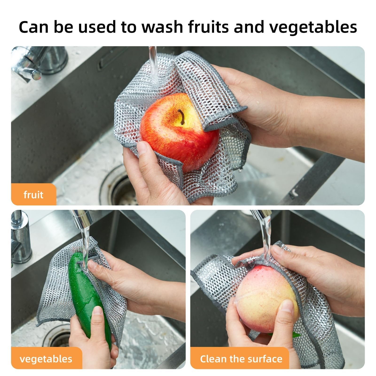Microfiber Cleaning Cloths | 20-Pack Reusable Lint-Free Wipes