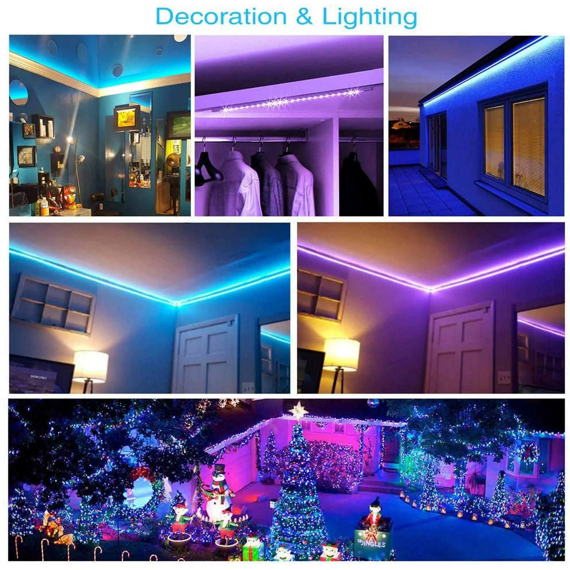 LED Strip Lights 32ft | Color Changing Smart LED Light Strip for Room