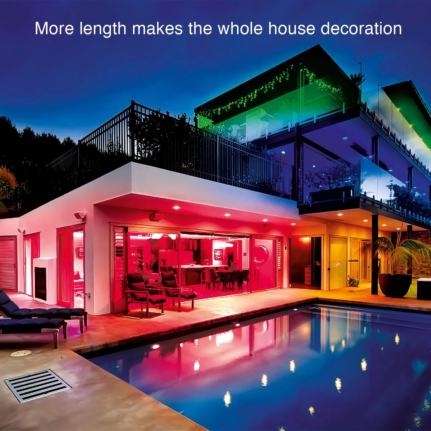 LED Strip Lights 32ft | Color Changing Smart LED Light Strip for Room