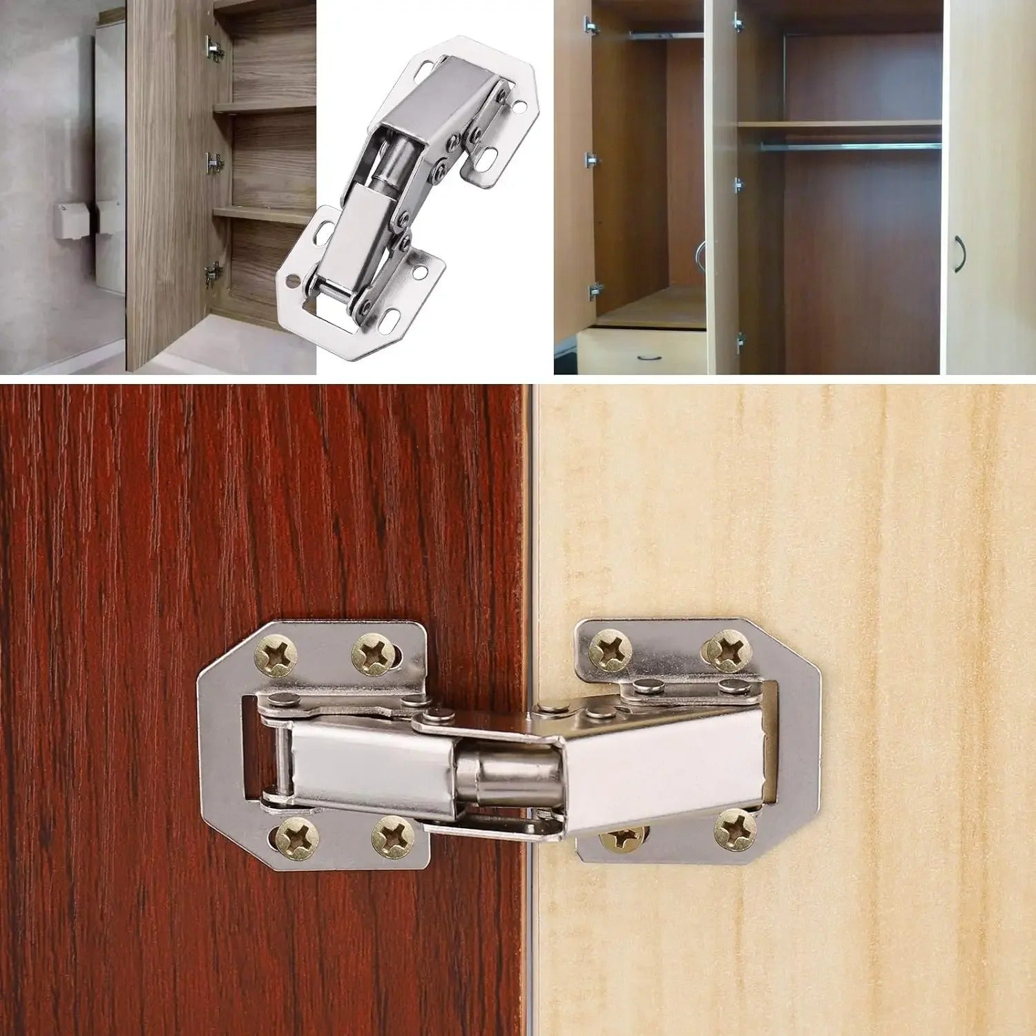 Cabinet Hinges 10-Pack | Soft-Close Concealed Door Hinges