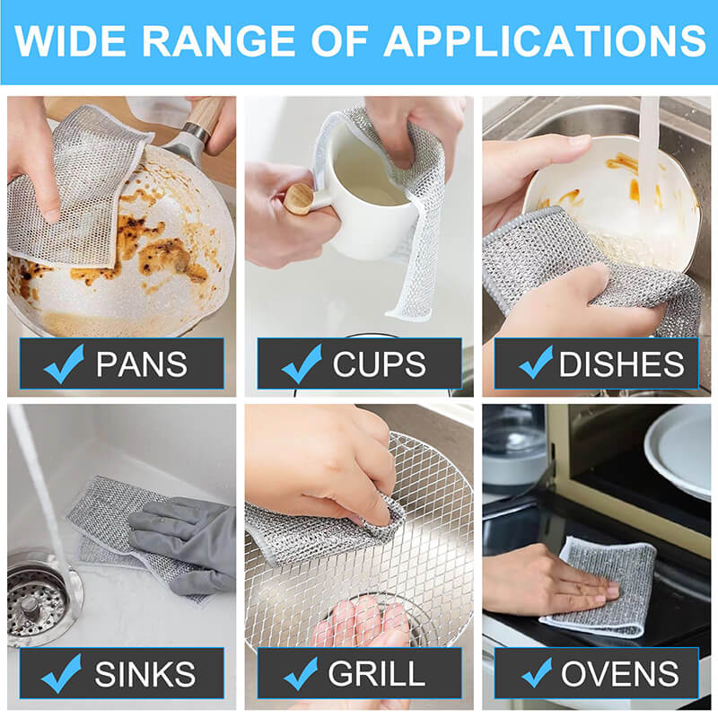 Microfiber Cleaning Cloths | 20-Pack Reusable Lint-Free Wipes