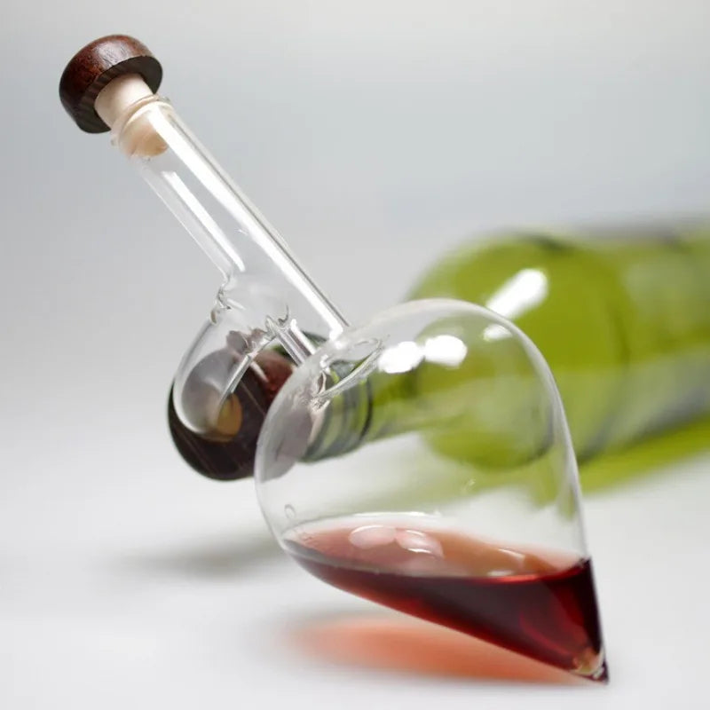 Glass Wine Aerator Decanter | Crystal Carafe for Enhanced Wine Flavor