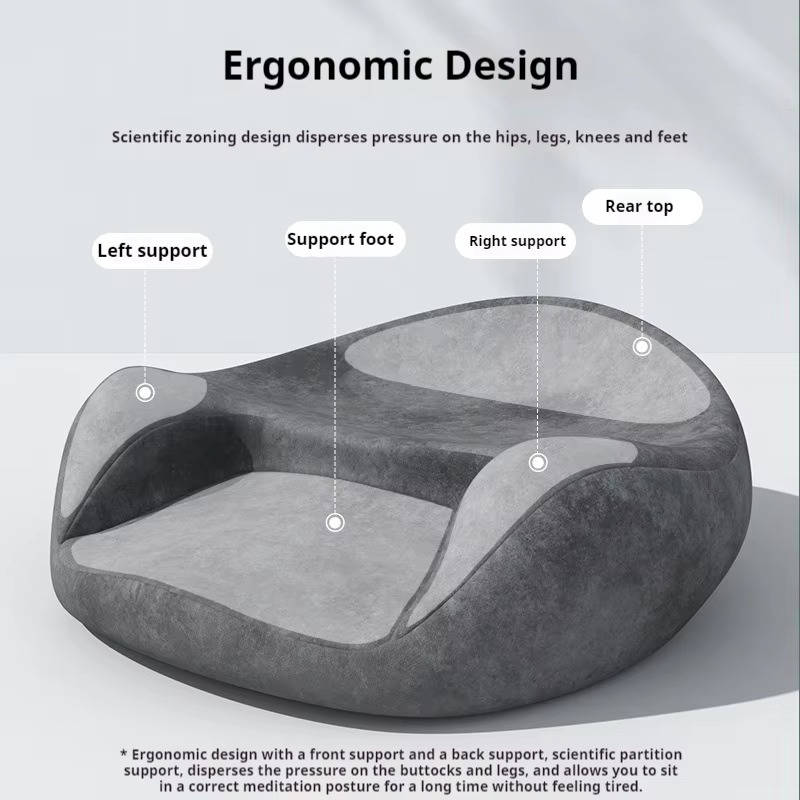 Meditation Cushion | Round Zafu Floor Pillow for Yoga & Mindfulness