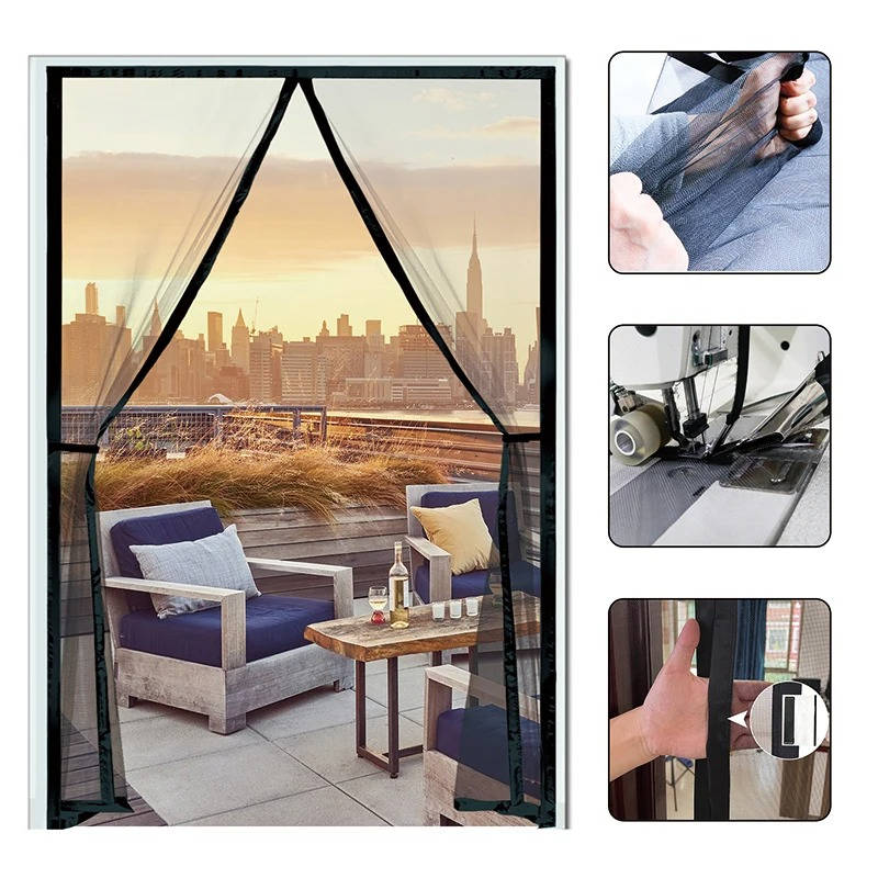 Magnetic Screen Door | Custom Sizes, Hands-Free Mesh Door Curtain