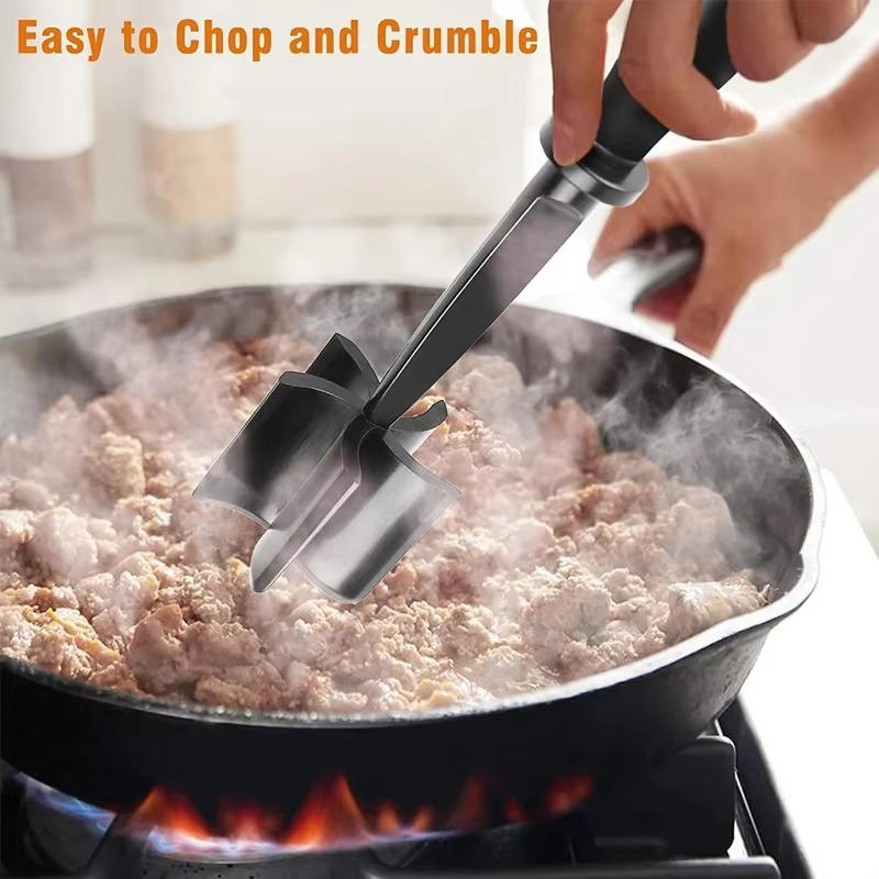 Heat-Resistant Meat Chopper | Ground Beef Masher & Cooking Tool