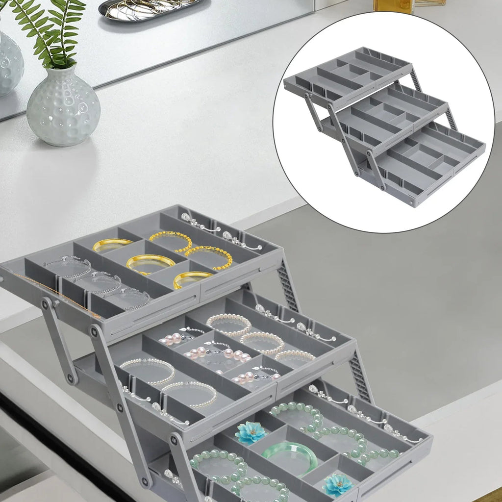 3-Tier Drawer Organizer | Stackable Storage Bins for Desk & Kitchen