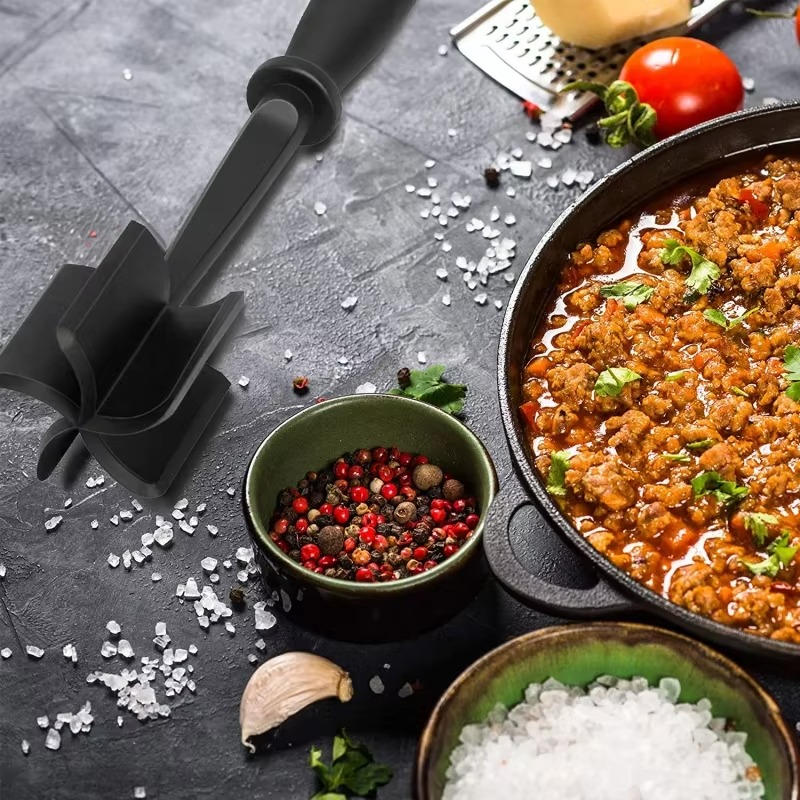 Heat-Resistant Meat Chopper | Ground Beef Masher & Cooking Tool