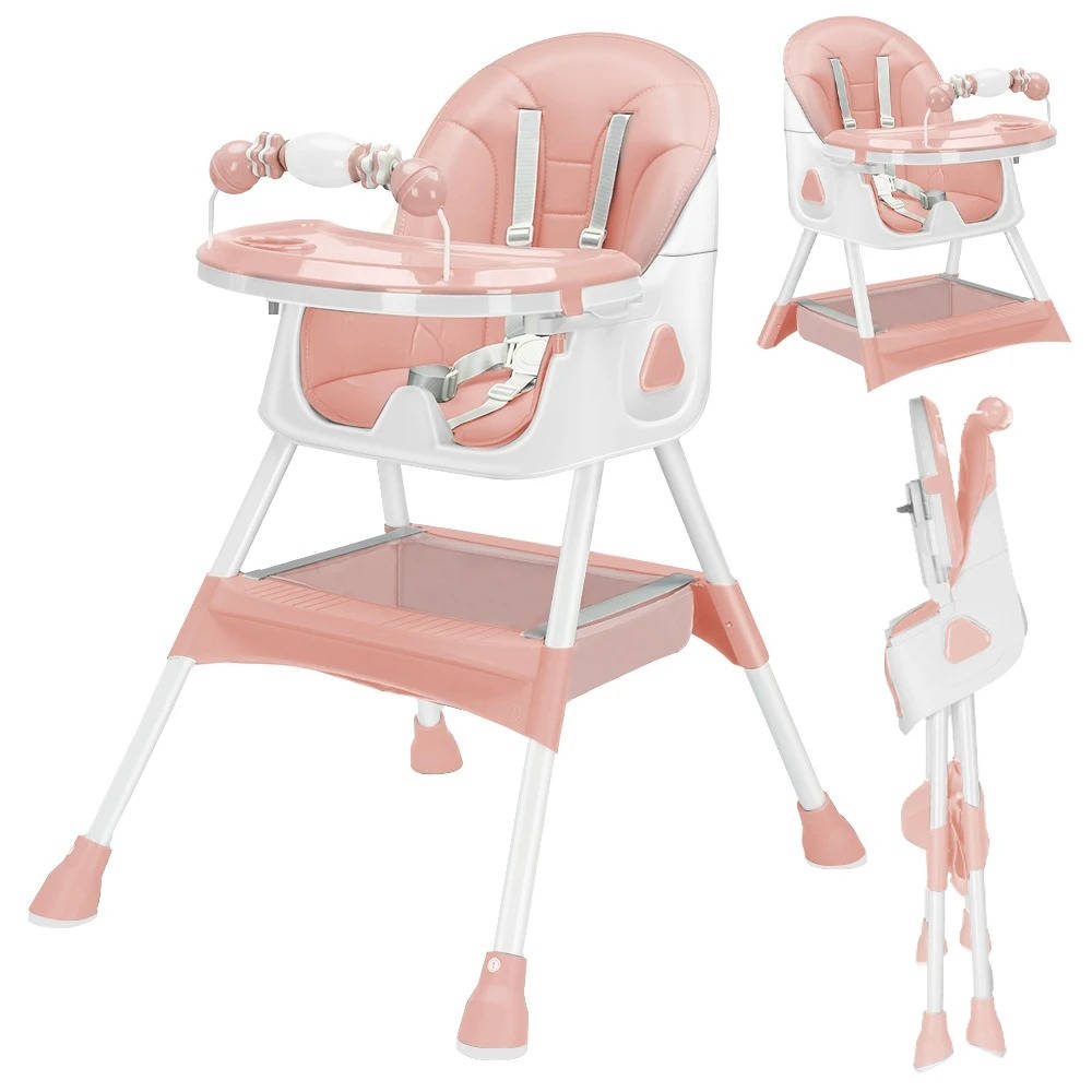 Foldable Baby High Chair | Portable Toddler Feeding Chair with Tray