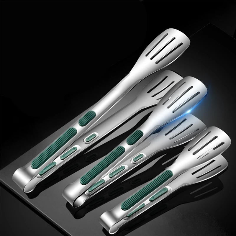 Professional Kitchen Tongs | Stainless Steel Locking Cooking Tongs