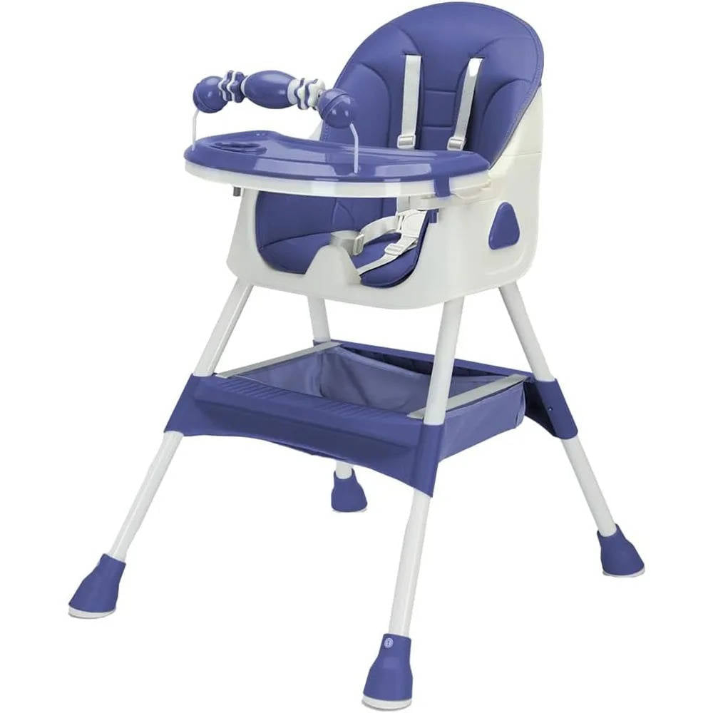 Foldable Baby High Chair | Portable Toddler Feeding Chair with Tray
