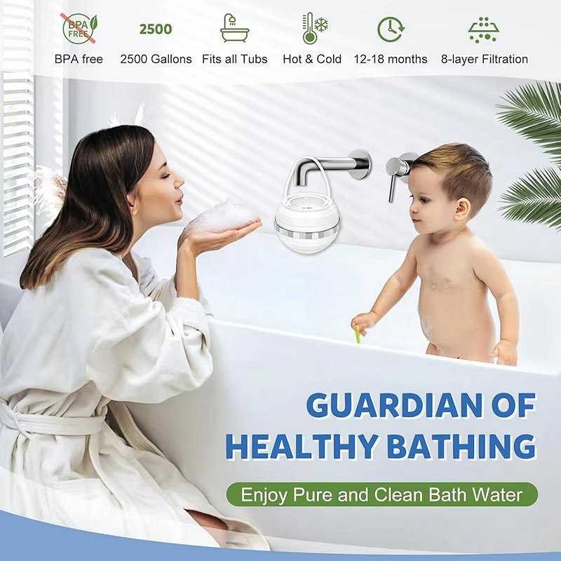 Bath Water Filter for Tub | Chlorine & Contaminant Removal Filter