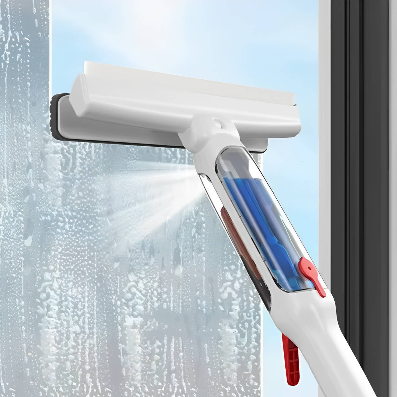 Telescopic Window Cleaner | Long Handle Squeegee & Wash Tool