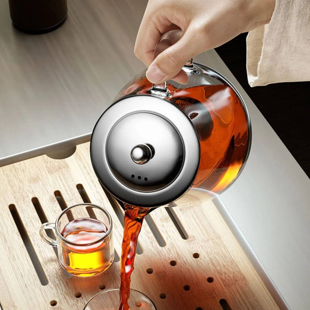 Heat-Resistant Glass Teapot | Borosilicate Tea Pot with Infuser
