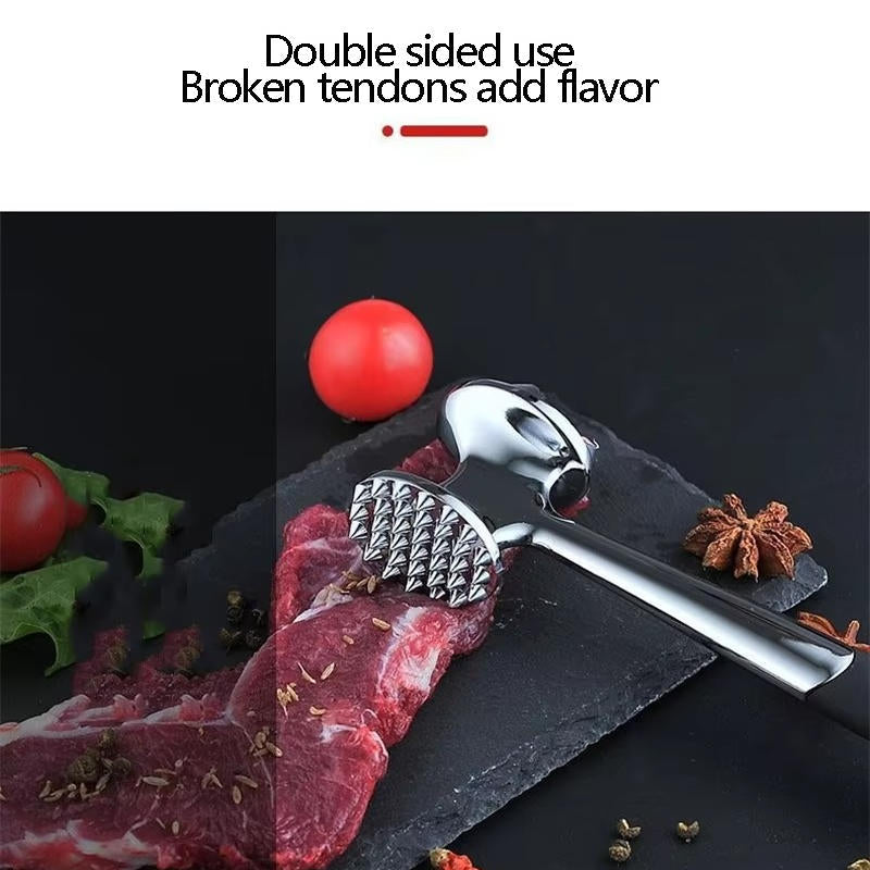 Meat Pounder Tool | Stainless Steel Tenderizer Mallet for Kitchen