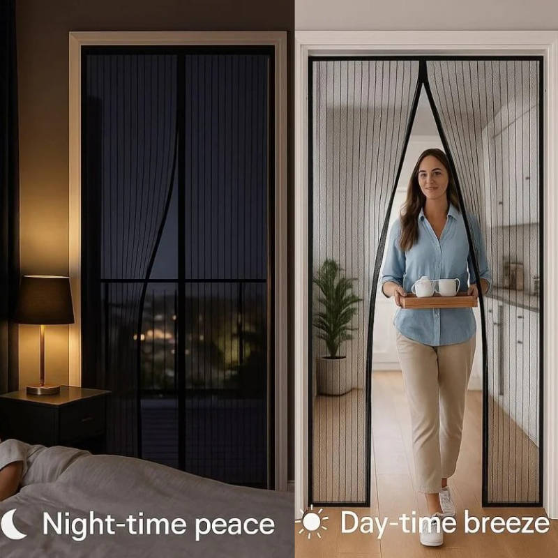 Magnetic Screen Door | Custom Sizes, Hands-Free Mesh Door Curtain