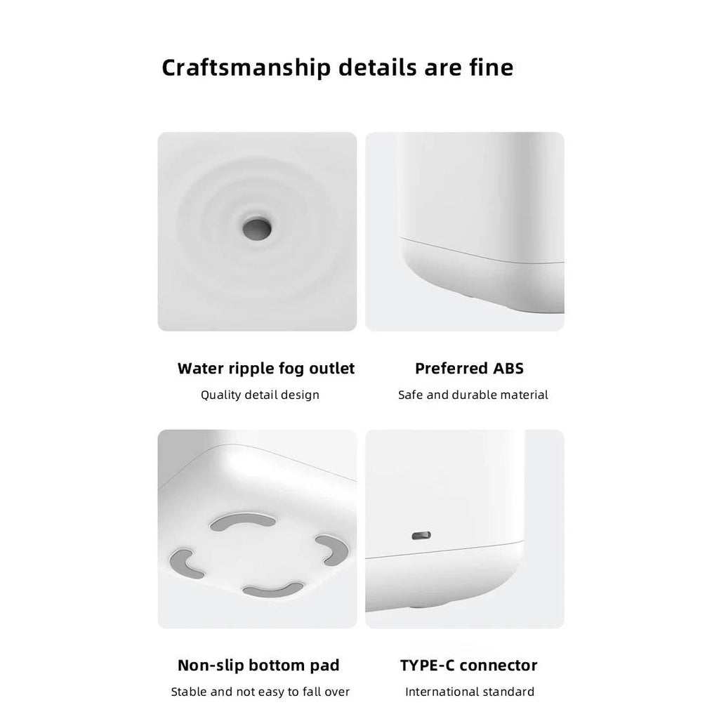 Small Humidifier | Compact USB Cool Mist Humidifier for Desk & Bedroom