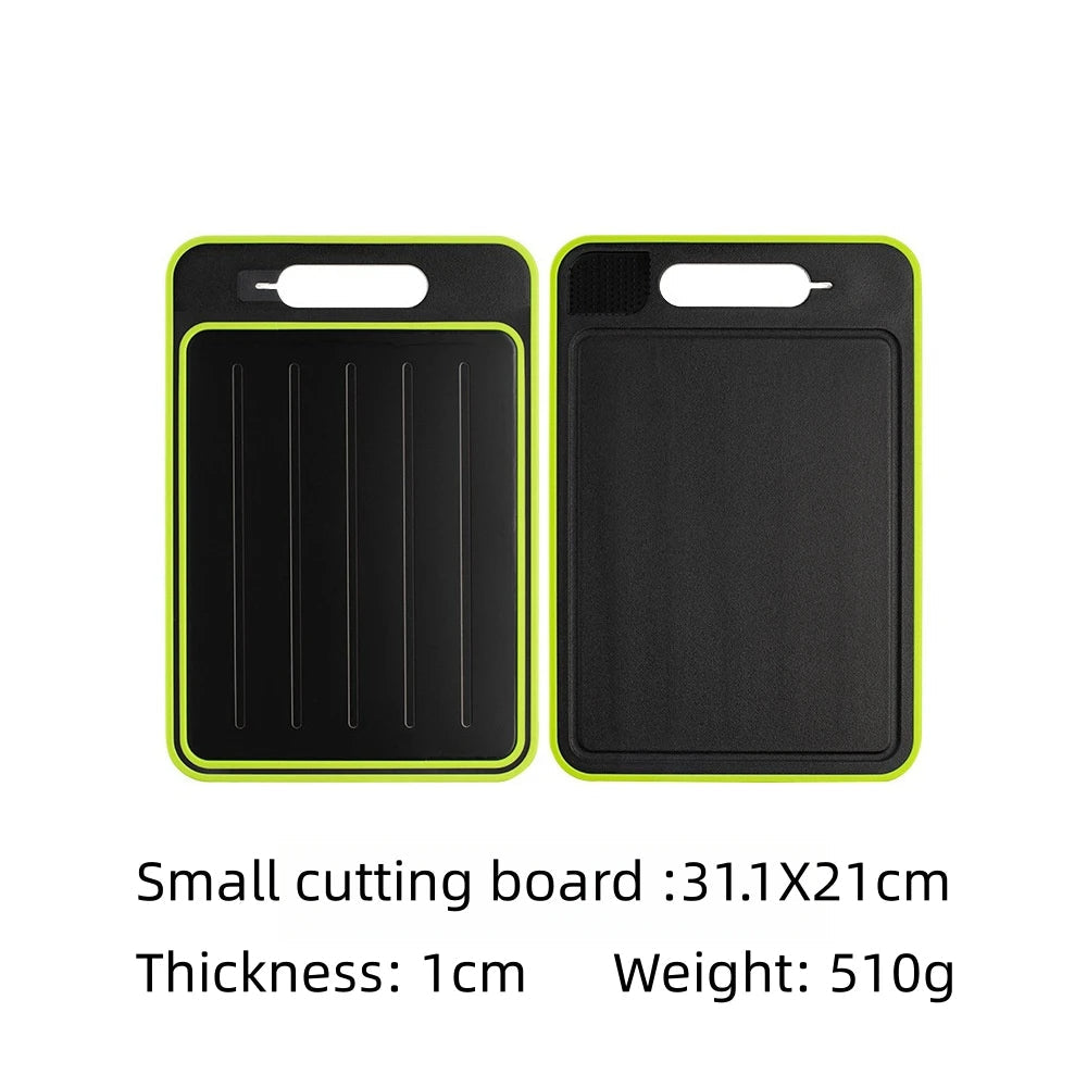 4-in-1 Cutting Board | Thawing Tray, Knife Sharpener & Food Prep Board