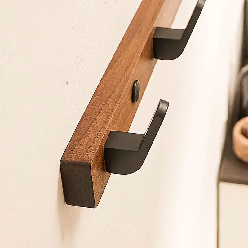 Wall-Mounted Coat Hook | Minimalist Wood & Metal Coat Hanger