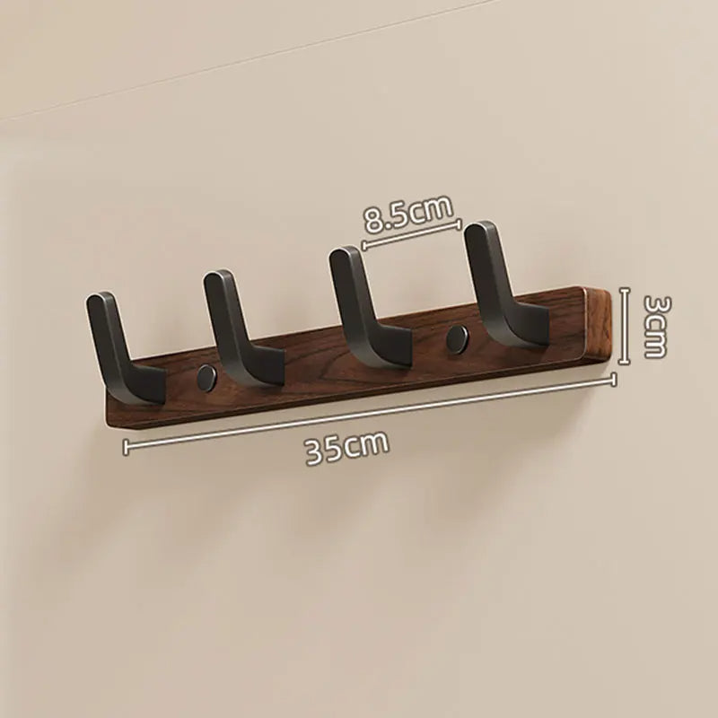 Wall-Mounted Coat Hook | Minimalist Wood & Metal Coat Hanger