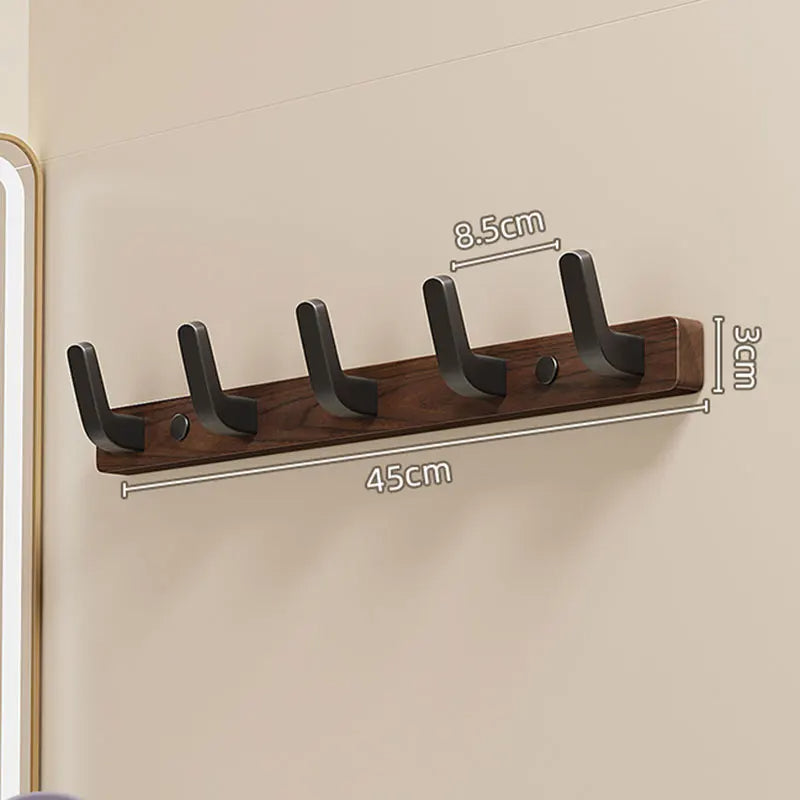 Wall-Mounted Coat Hook | Minimalist Wood & Metal Coat Hanger