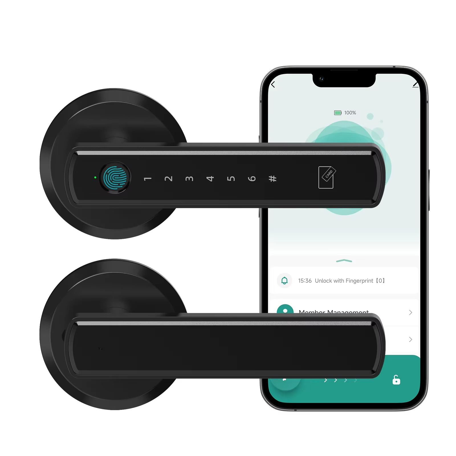 Keyless Entry Door Lock | Smart Handle Lock with Keypad & Key Access