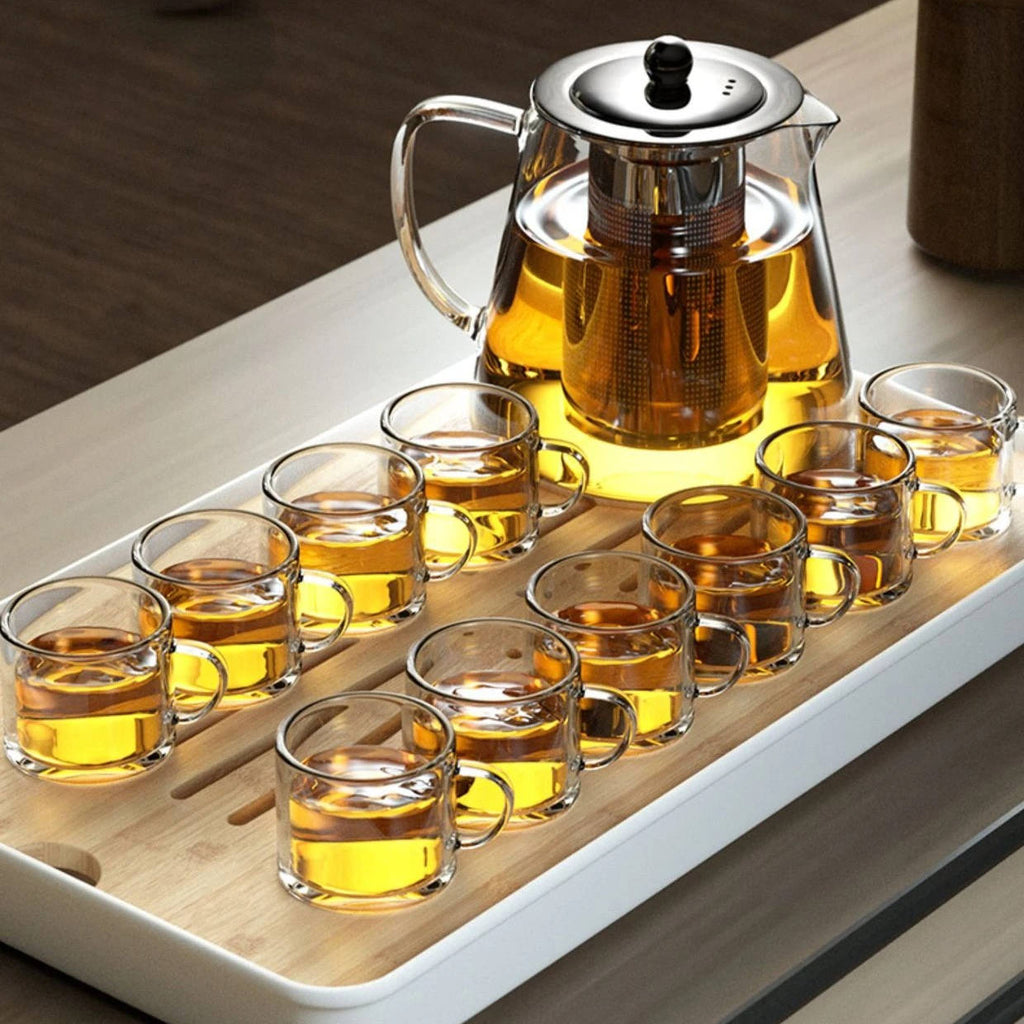 Heat-Resistant Glass Teapot | Borosilicate Tea Pot with Infuser