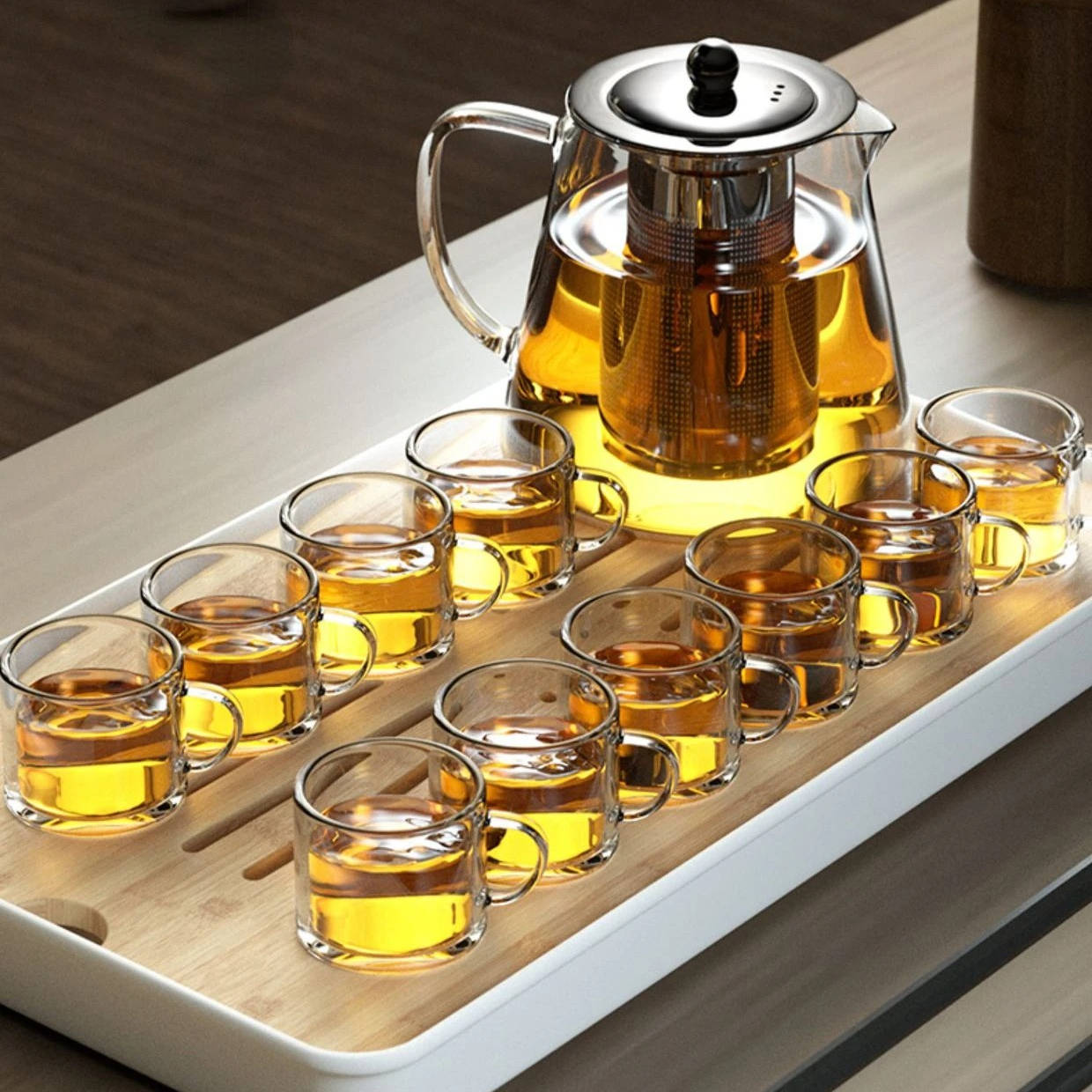Heat-Resistant Glass Teapot | Borosilicate Tea Pot with Infuser