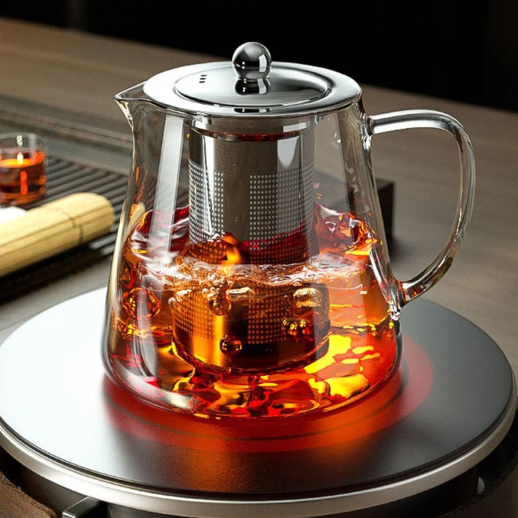 Heat-Resistant Glass Teapot | Borosilicate Tea Pot with Infuser