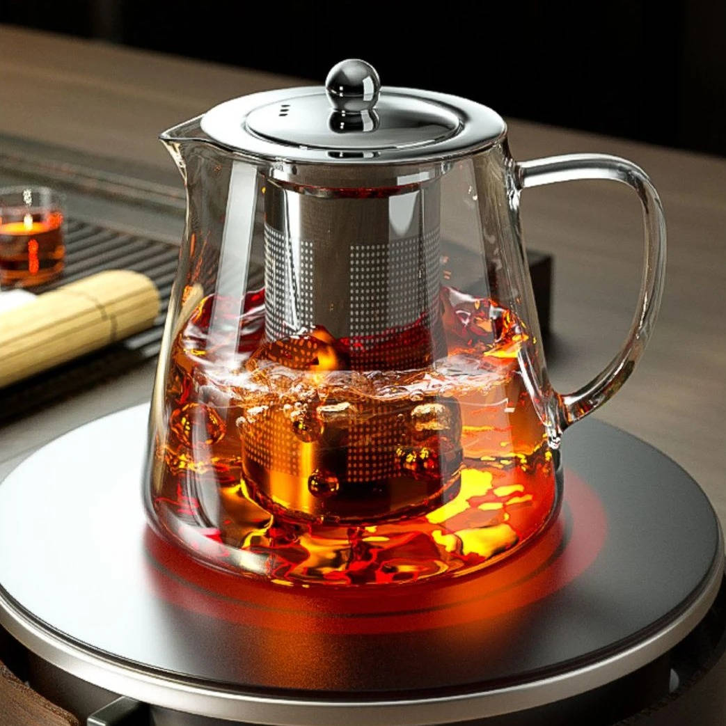 Heat-Resistant Glass Teapot | Borosilicate Tea Pot with Infuser