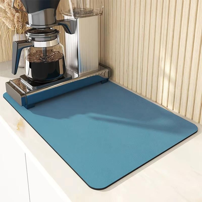 Super Absorbent Dish Drying Mat | Microfiber Countertop Drying Pad