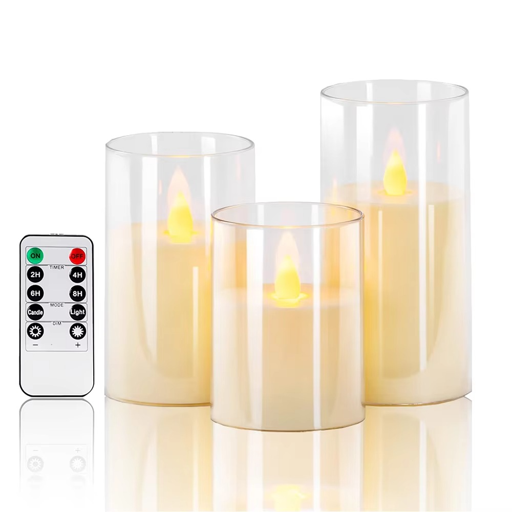 Flameless Candles with Remote | Realistic LED Flickering Candle Set