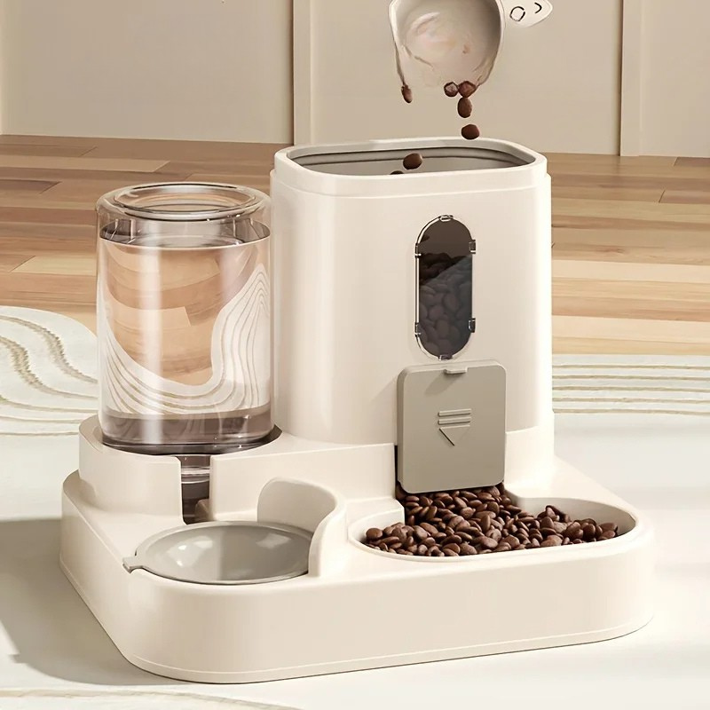 2-in-1 Pet Feeder with Water Dispenser | Auto Dog & Cat Food Bowl
