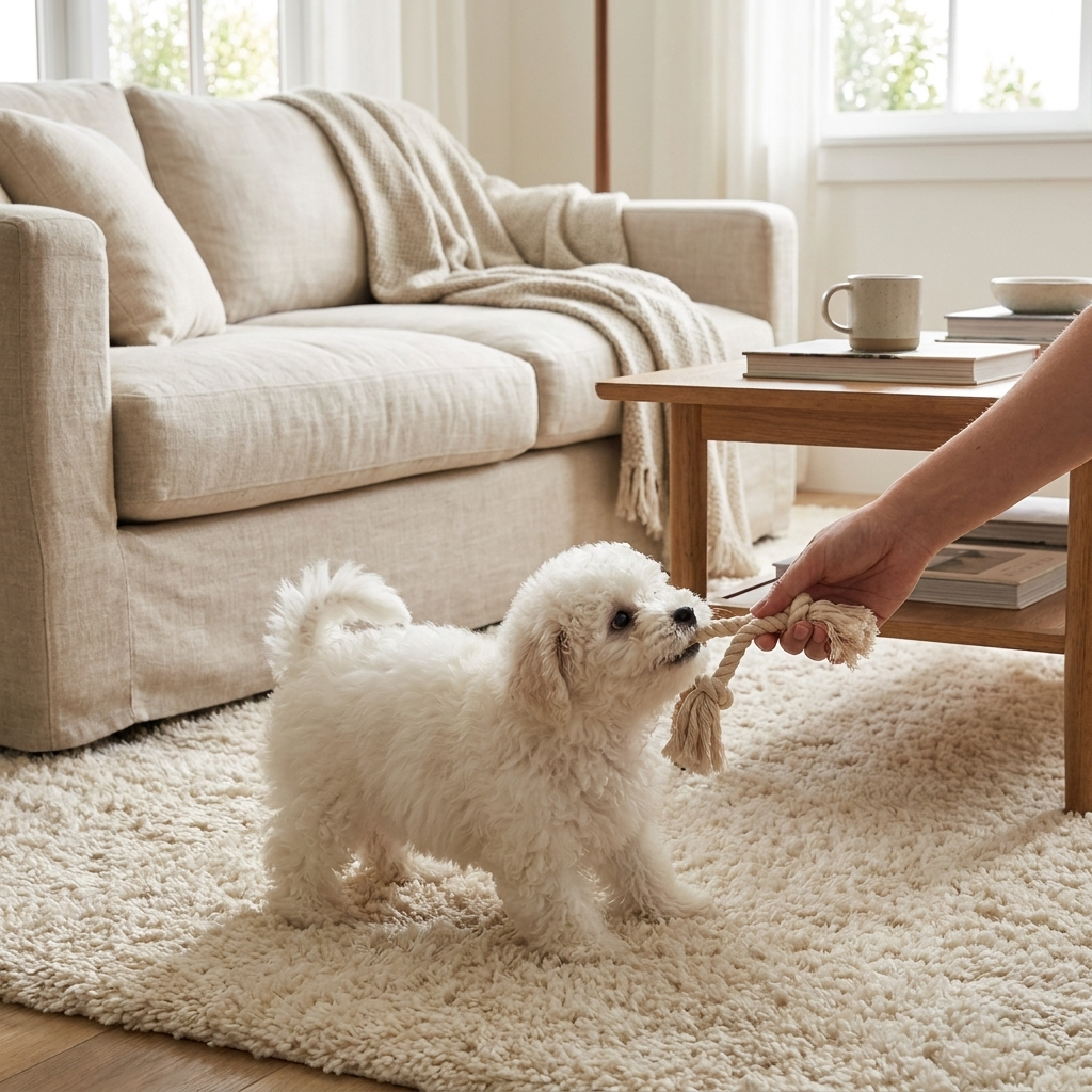 Realistic Interactive Plush Puppy Toy lifestyle